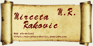 Mirčeta Raković vizit kartica